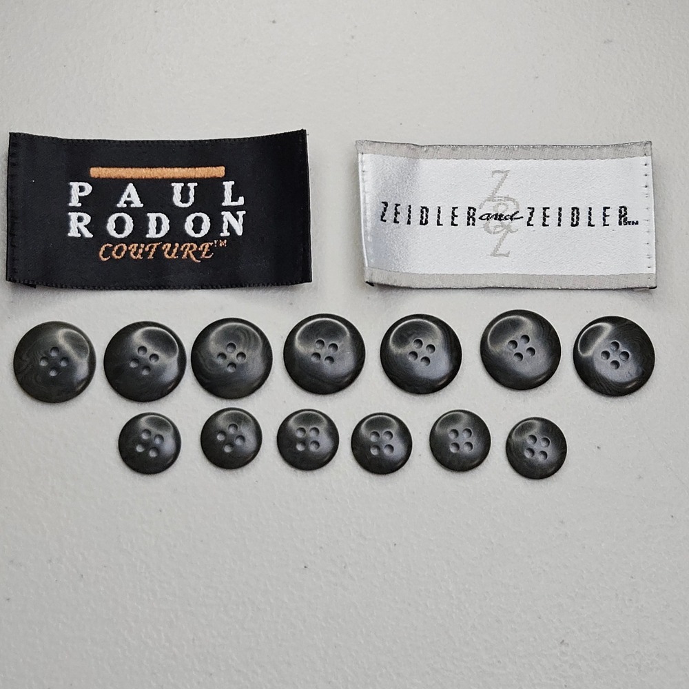 Paul Rodon Couture Zeidler & Zeidler Replacement Blazer‎ Button Set 4-Hole Flat